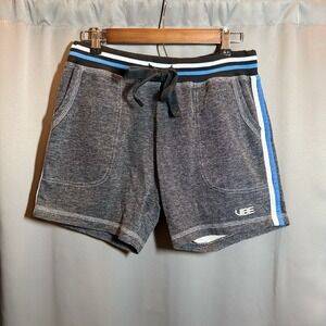 Andrew Christian VIBE Gray Workout Gym Shorts Striped Waistband Men's Sz M